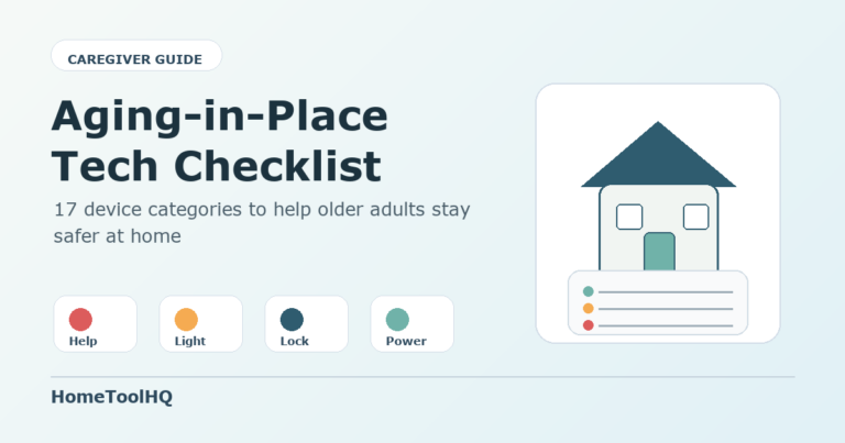 Aging-in-place technology checklist for caregivers